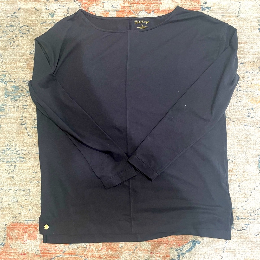 Lilly Pulitzer Karessa Top (Onyx) Size Small